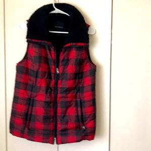 Talbots buffalo plaid vest